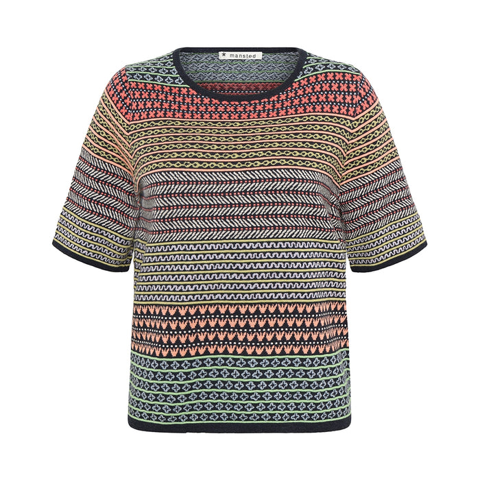 Hilde Eco Eco Tulip Jacquard Tee in Navy