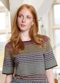 Hilde Eco Eco Tulip Jacquard Tee in Navy