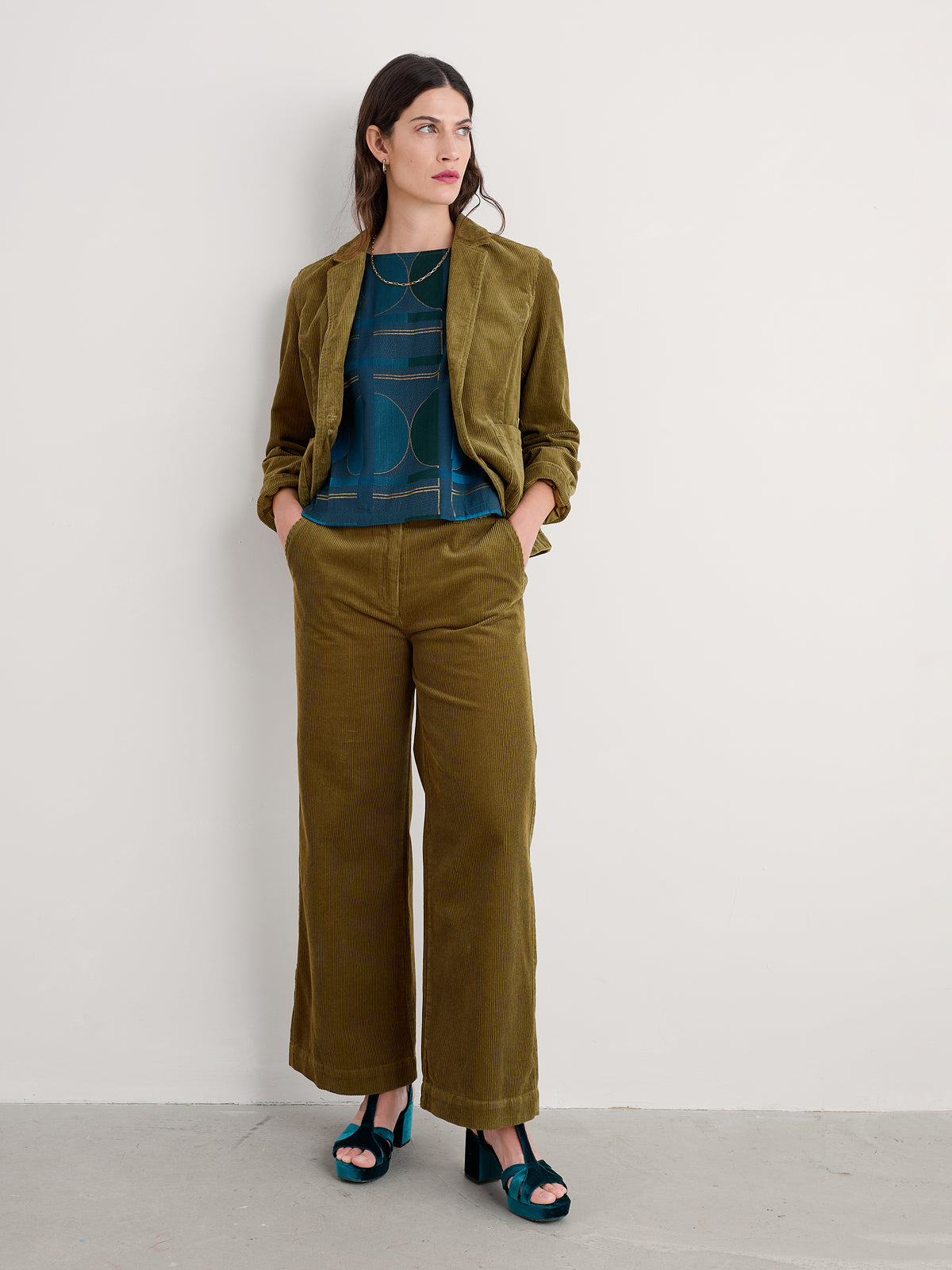 Seasalt Heald Blazer in Bright Olive Green