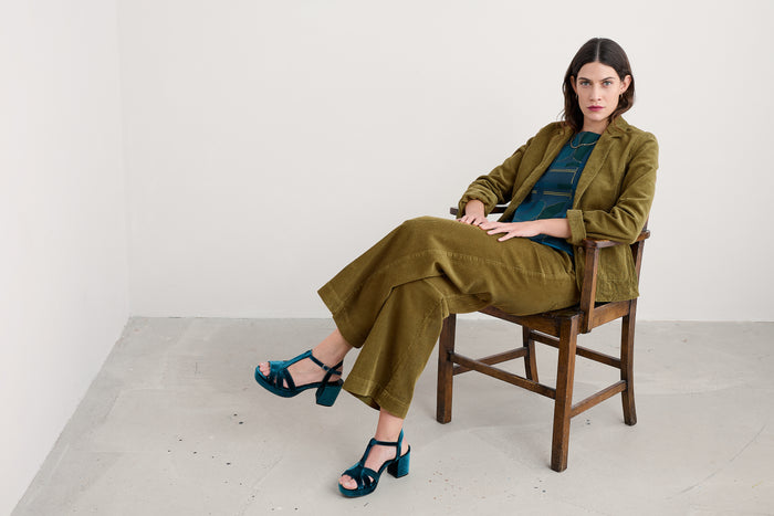 Seasalt Heald Blazer in Bright Olive Green