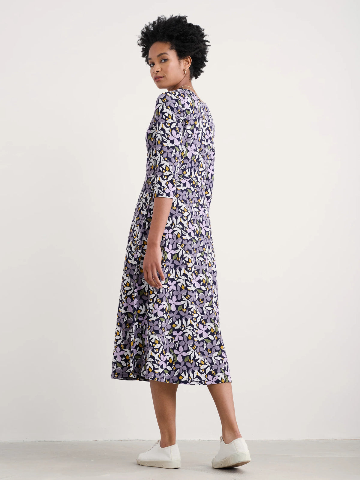 Helena Dress in Headland Collage Maritime