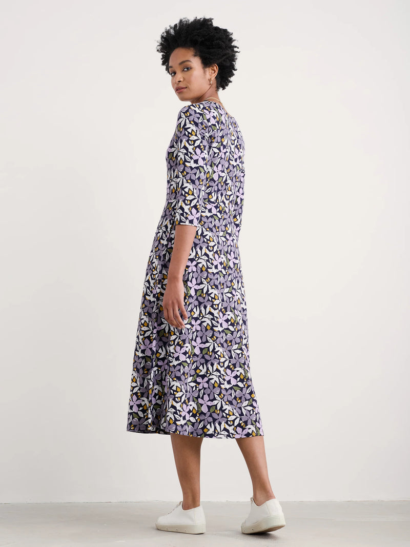 Helena Dress in Headland Collage Maritime