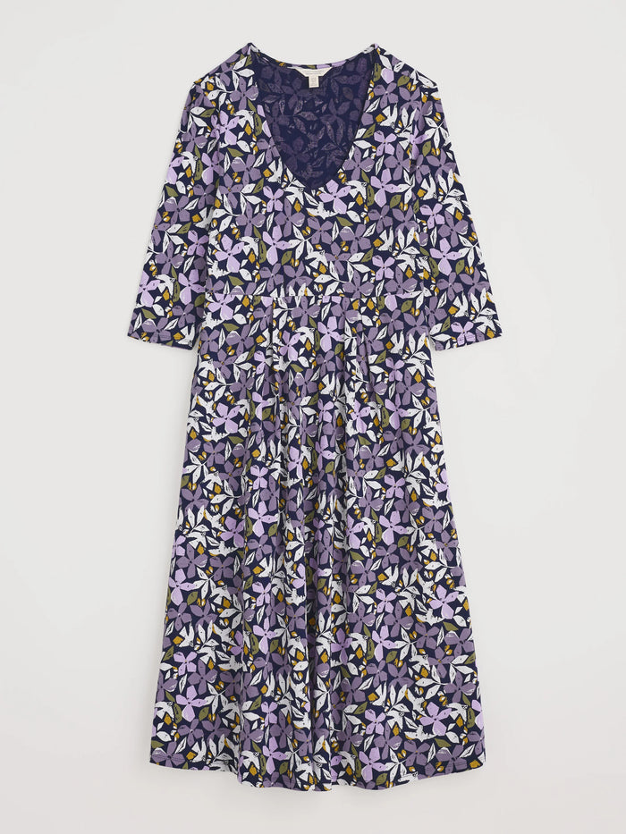Helena Dress in Headland Collage Maritime