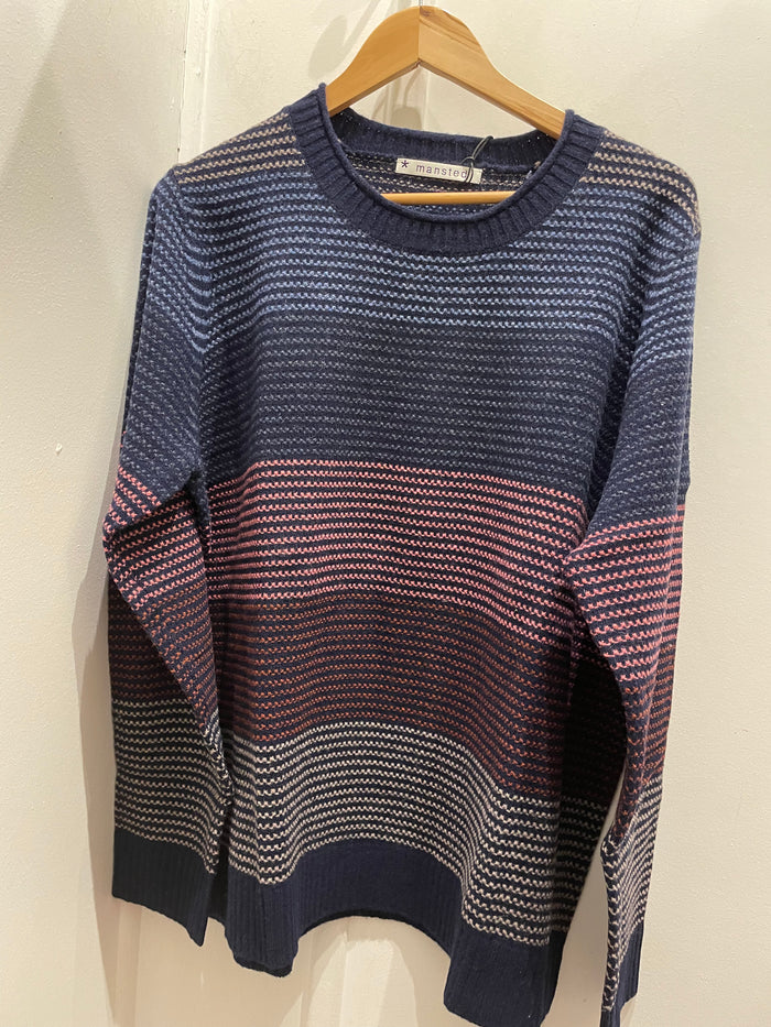 Mansted Louise Crew Jumper in Navy