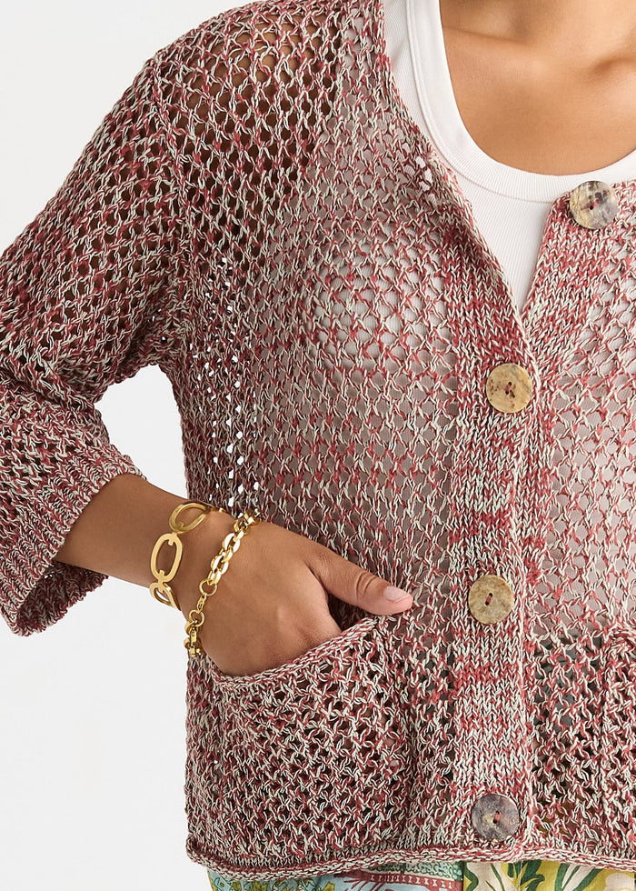 LD + Co Colour Mix Cardi in Sage LC8866
