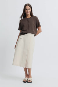 Yarra Trail Inca Knit Cardi in Coco