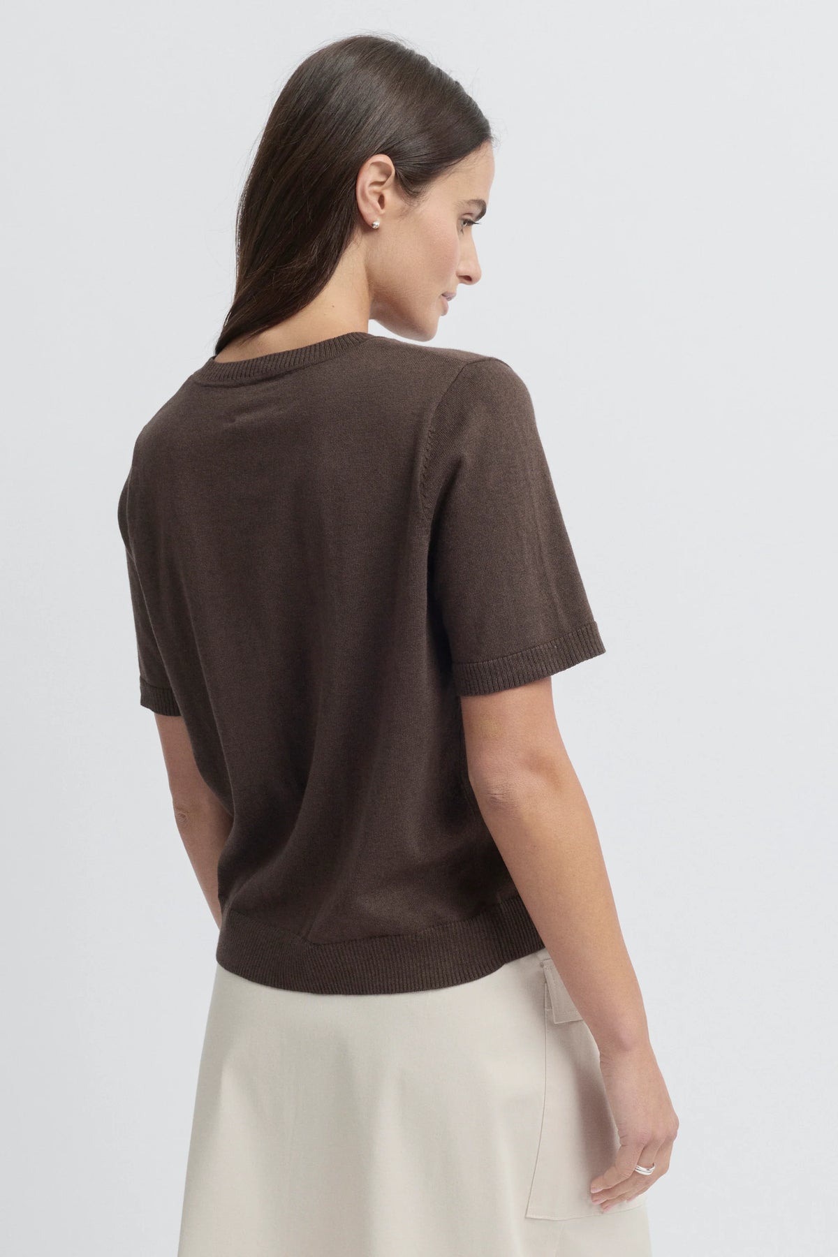 Yarra Trail Inca Knit Cardi in Coco