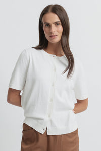 Yarra Trail Inca Knit Cardi in Ecru