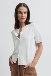 Yarra Trail Inca Knit Cardi in Ecru