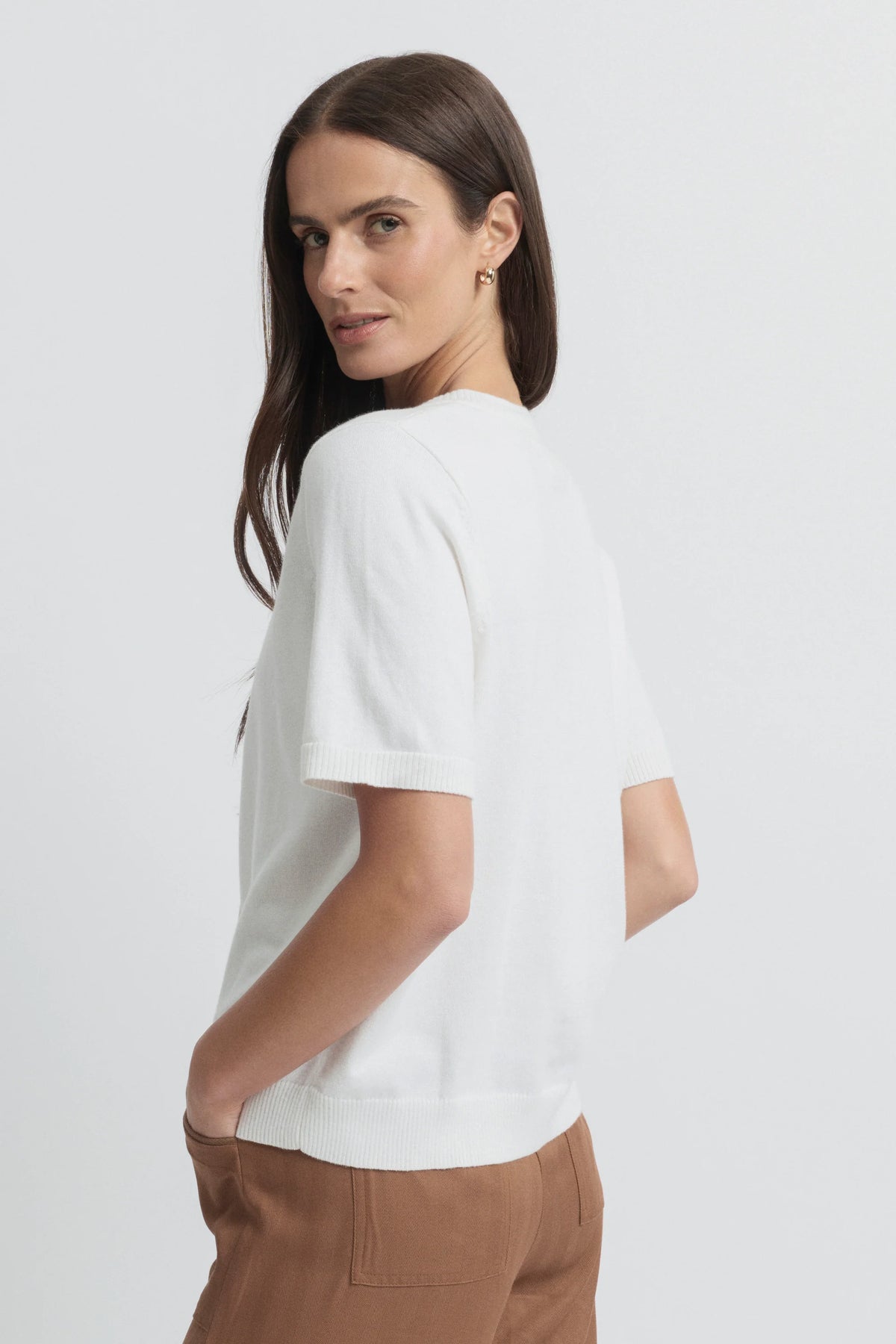 Yarra Trail Inca Knit Cardi in Ecru