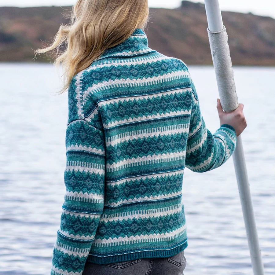 FairIsle Funnel Neck Jumper (Into The Woods)