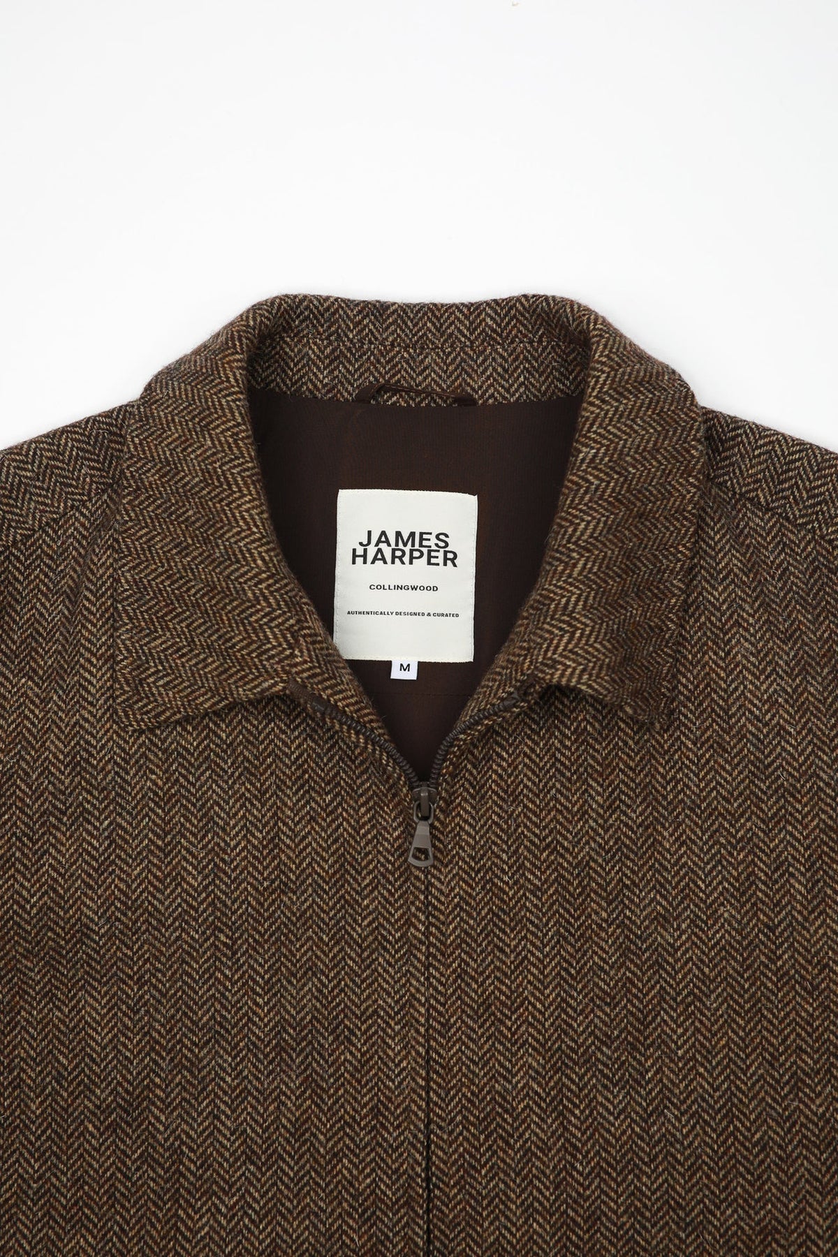 James Harper Herringbone Zip Jacket JHJ155