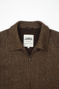 James Harper Herringbone Zip Jacket JHJ155