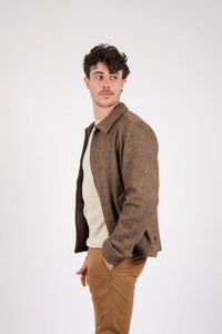 James Harper Herringbone Zip Jacket JHJ155