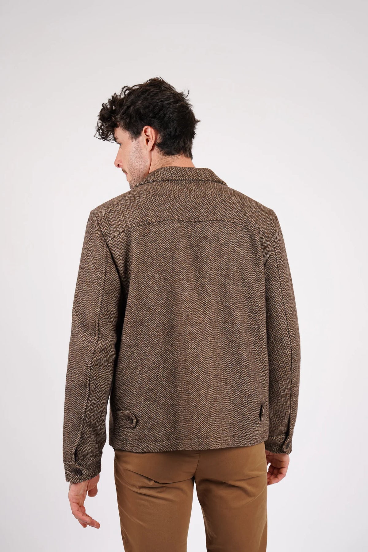 James Harper Herringbone Zip Jacket JHJ155