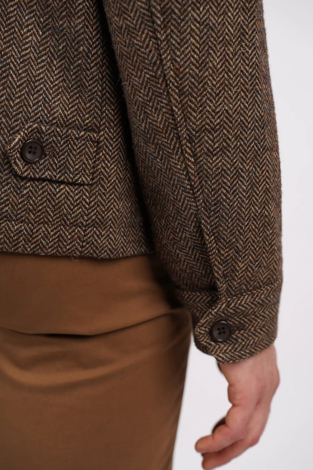 James Harper Herringbone Zip Jacket JHJ155