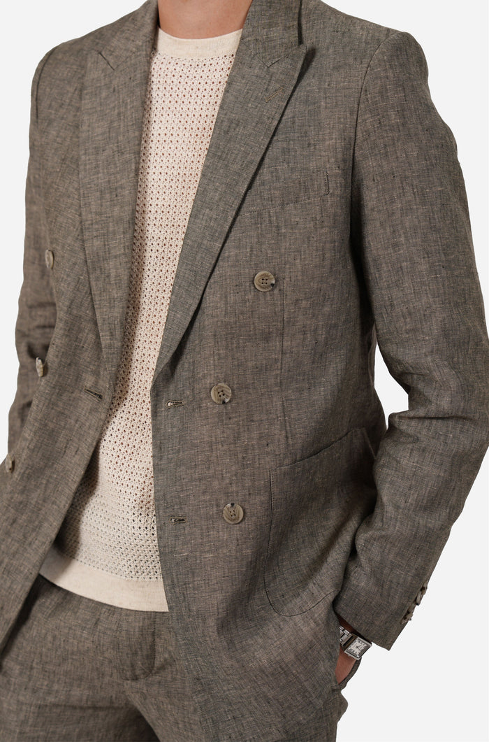 James Harper Double Breasted Blazer in Olive JHJ162