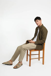 James Harper Linen Pants - Pebble