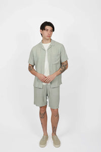 James Harper Cuban Collar Foam Short Sleeve Shirt JHS604