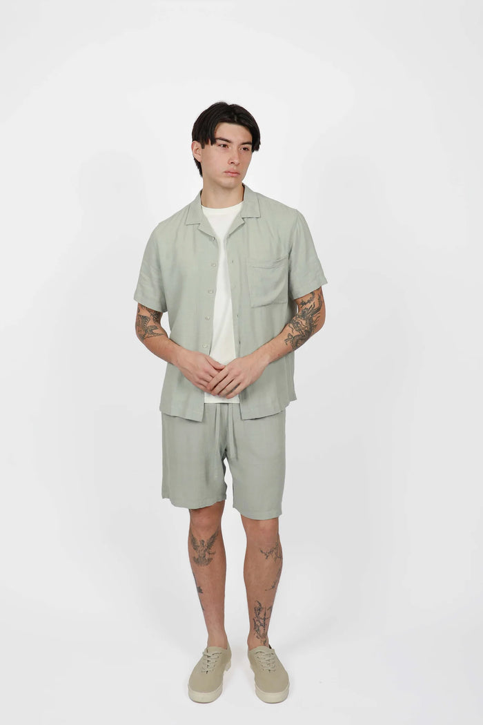 James Harper Cuban Collar Foam Short Sleeve Shirt JHS604