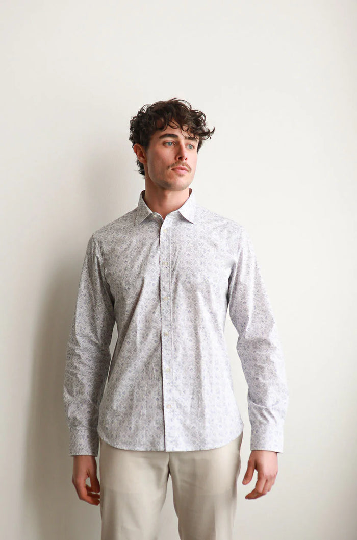 James Harper Capri Fern Peached Poplin Long Sleeve Shirt JHS614