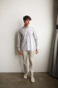 James Harper Capri Fern Peached Poplin Long Sleeve Shirt JHS614