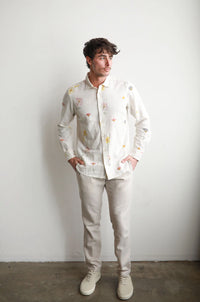 James Harper Pressed Flower Multi Long Sleeve Shirt JHS616