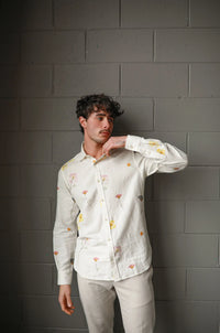 James Harper Pressed Flower Multi Long Sleeve Shirt JHS616
