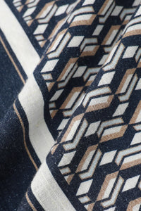 James Harper Short Sleeve Cuban Collar Cannes Border Print