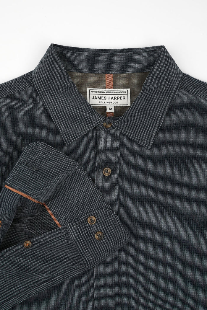 James Harper Long Sleeve Shirt - Navy