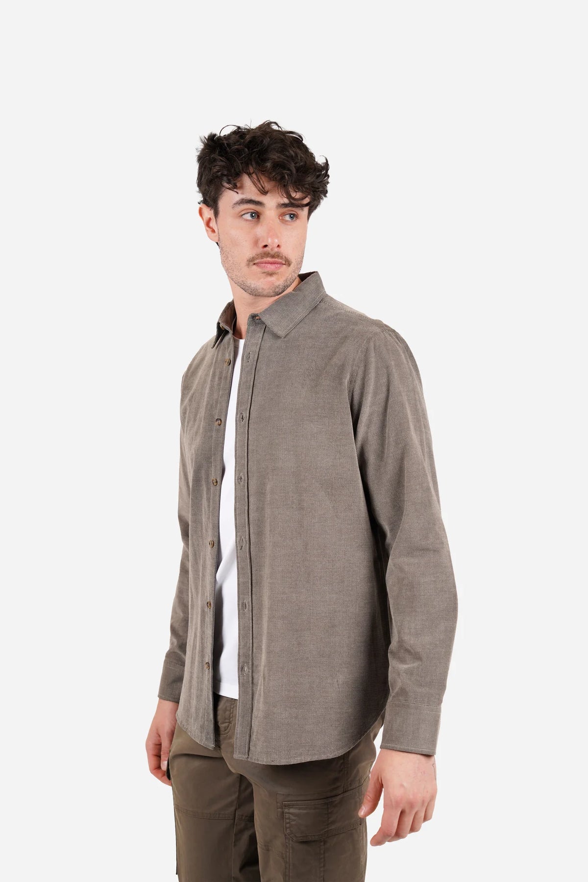 James Harper Long Sleeve Shirt - Cement