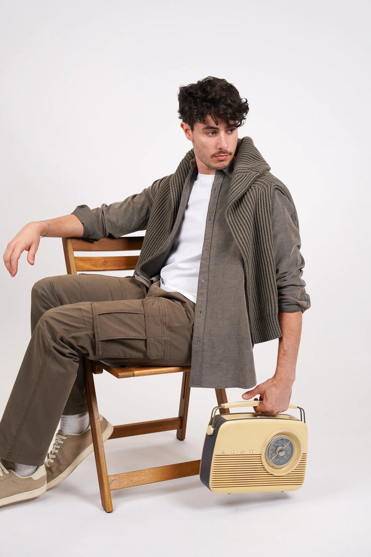 James Harper Long Sleeve Shirt - Cement