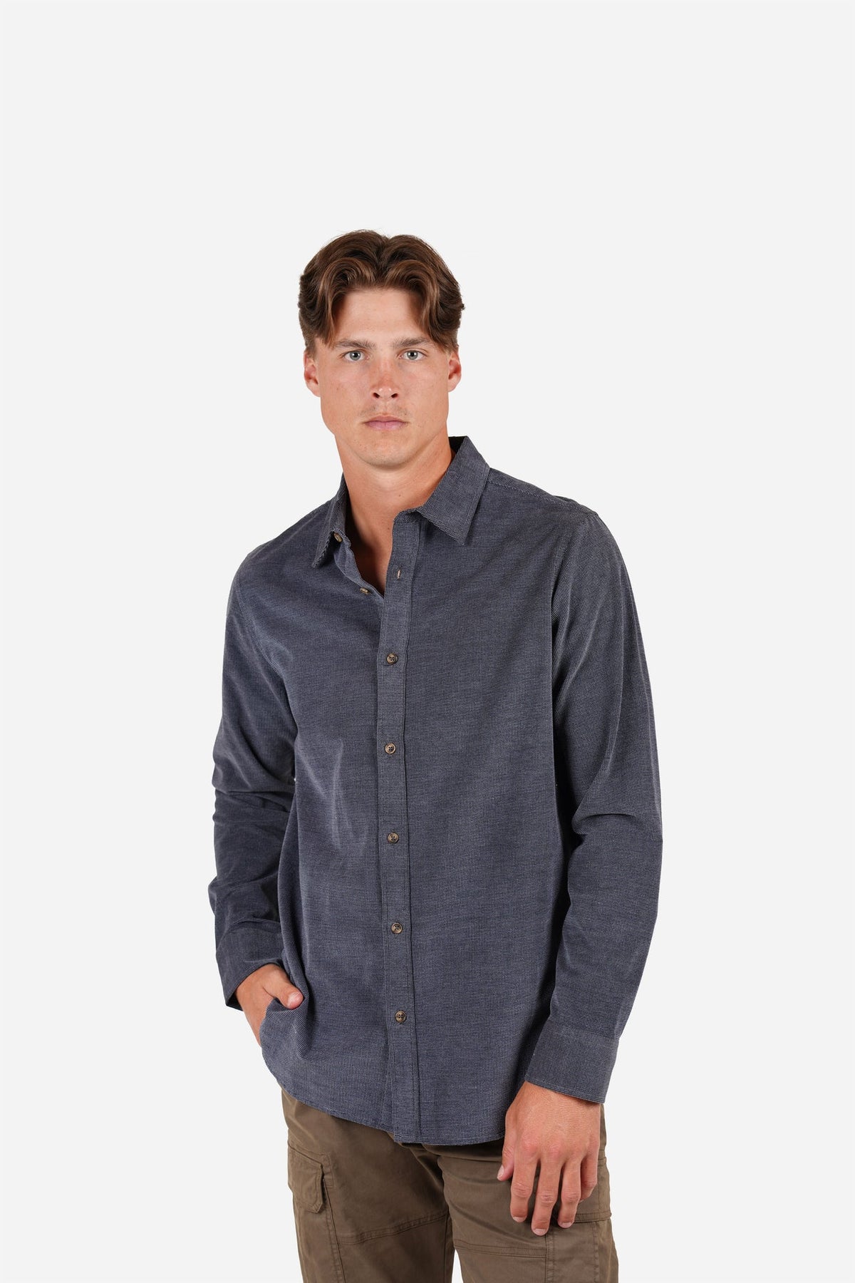 James Harper Long Sleeve Shirt - Navy