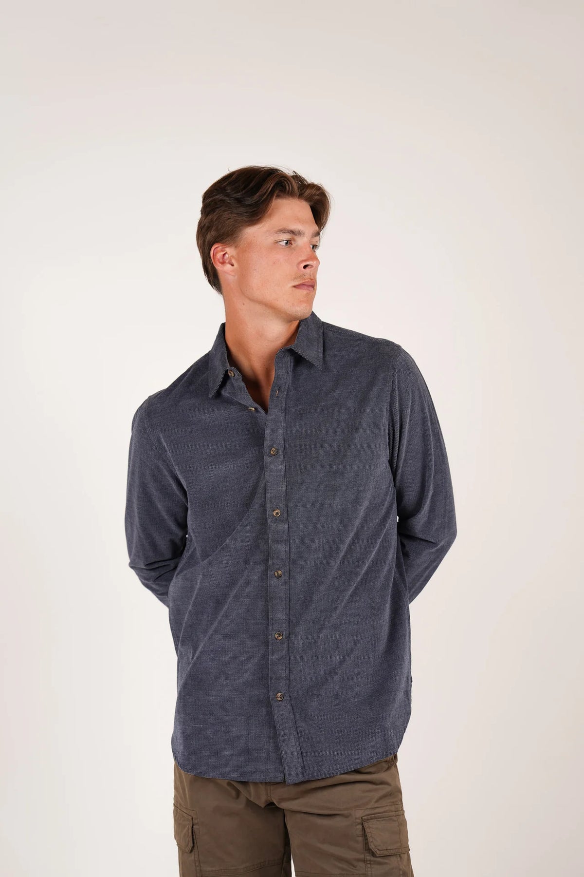 James Harper Long Sleeve Shirt - Navy