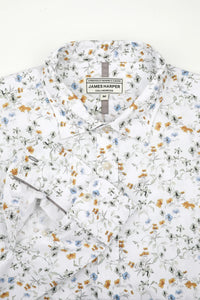James Harper Sage Floral Long Sleeve Shirt