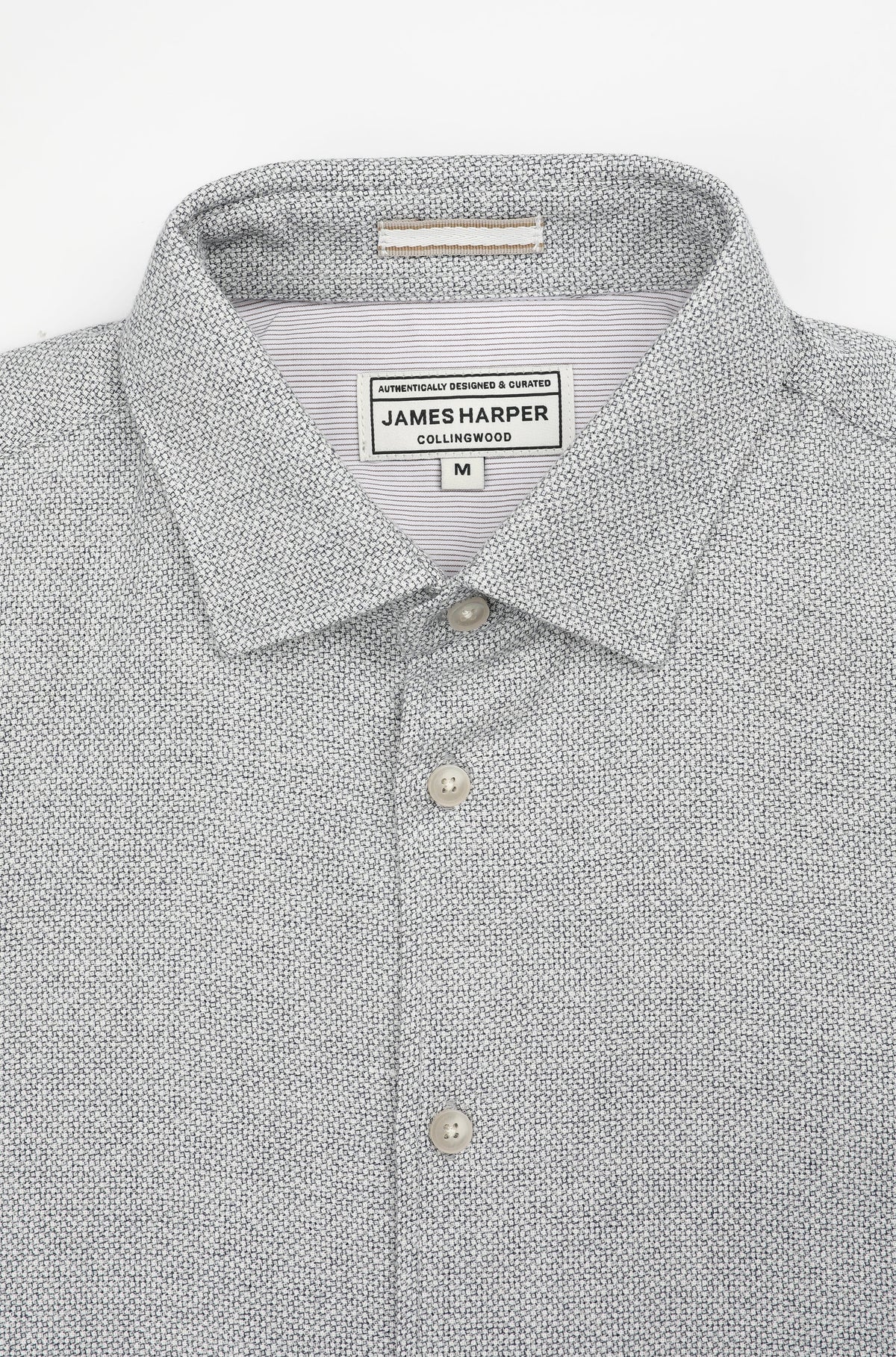 James Harper Textured Navy s/s Shirt JHS710