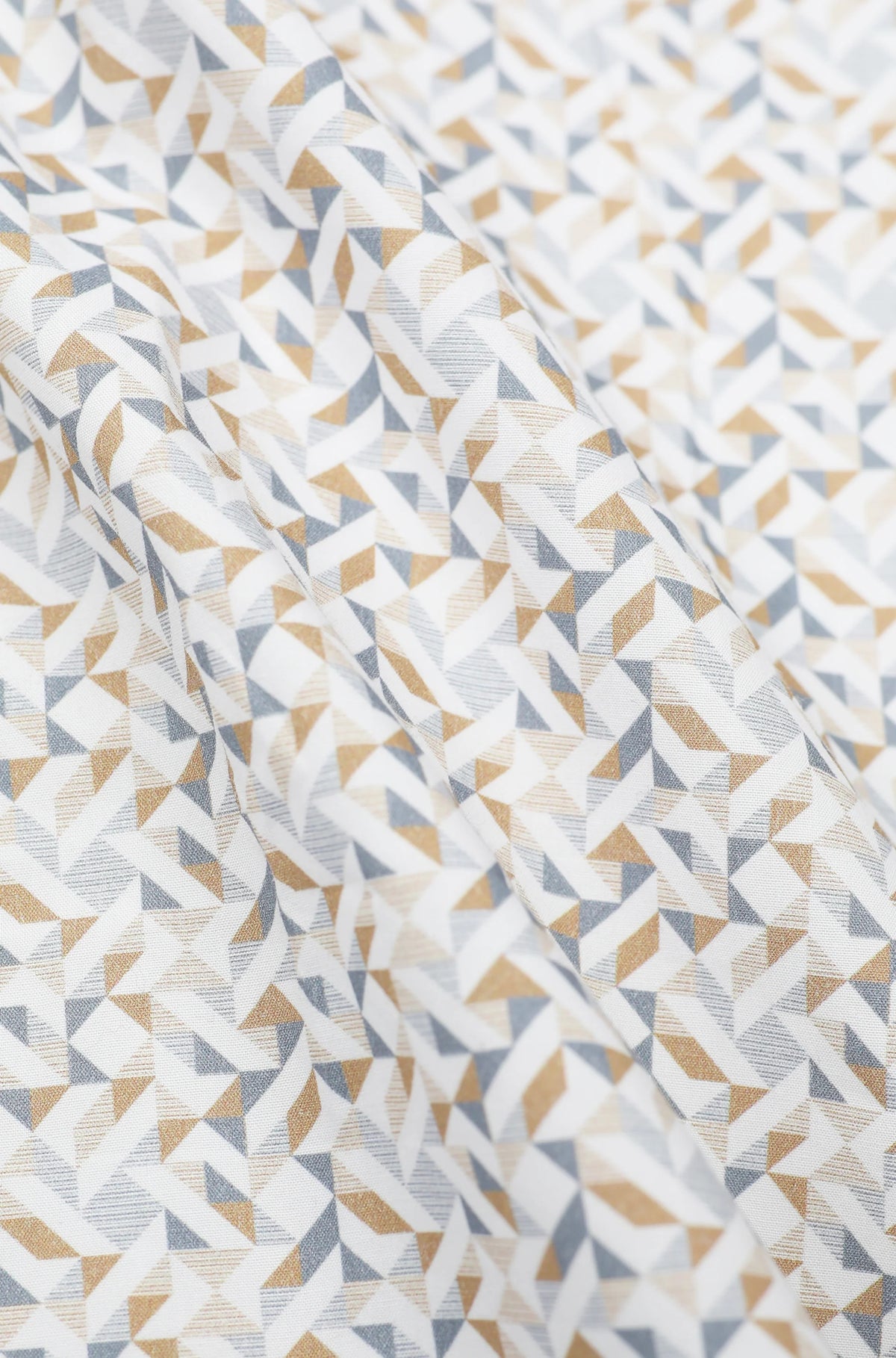 James Harper L/S Shirt Geo Print in SAND JHS718
