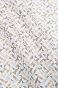 James Harper L/S Shirt Geo Print in SAND JHS718