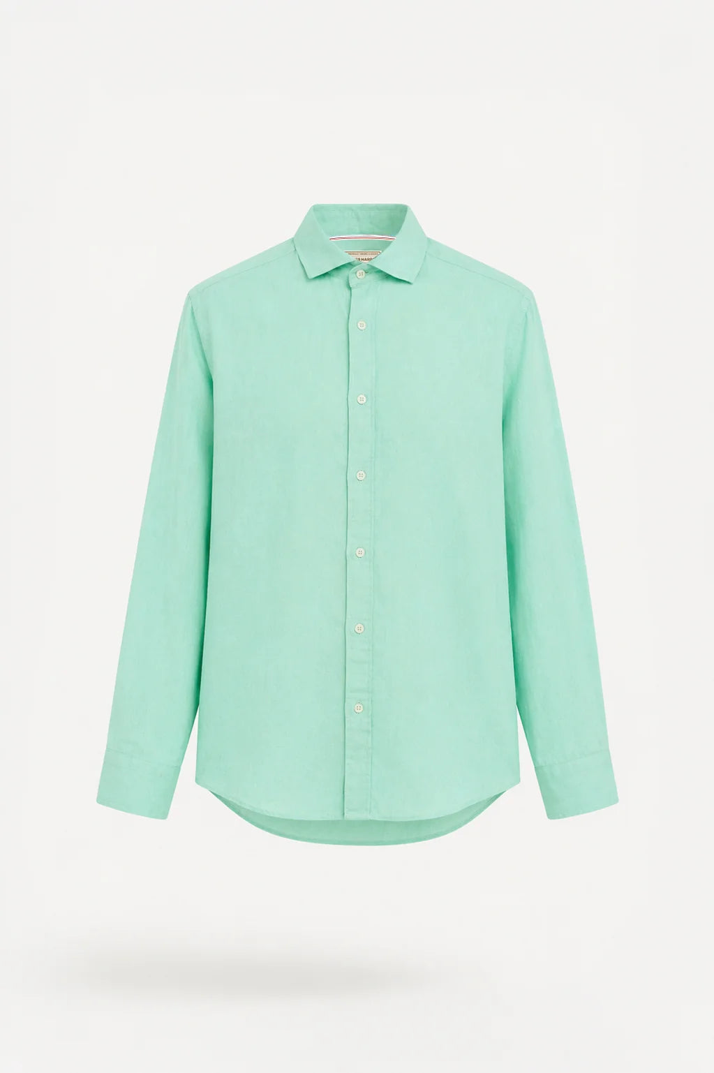 James Harper Pure Linen LS Shirt in Mint JHS725
