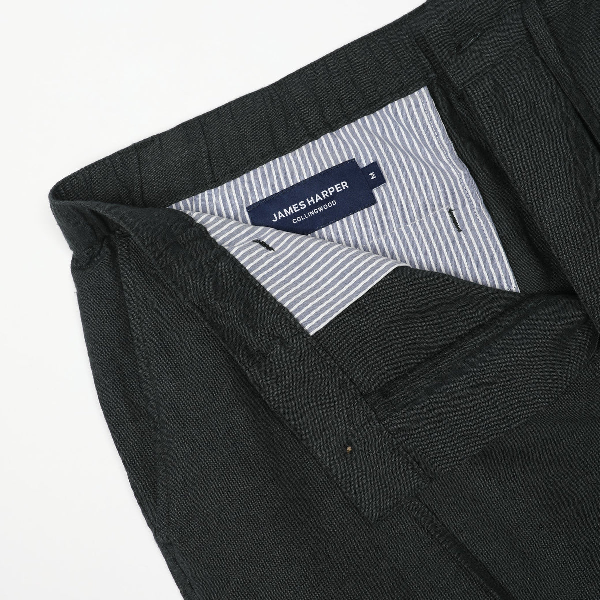 James Harper Linen Pants - Licorice