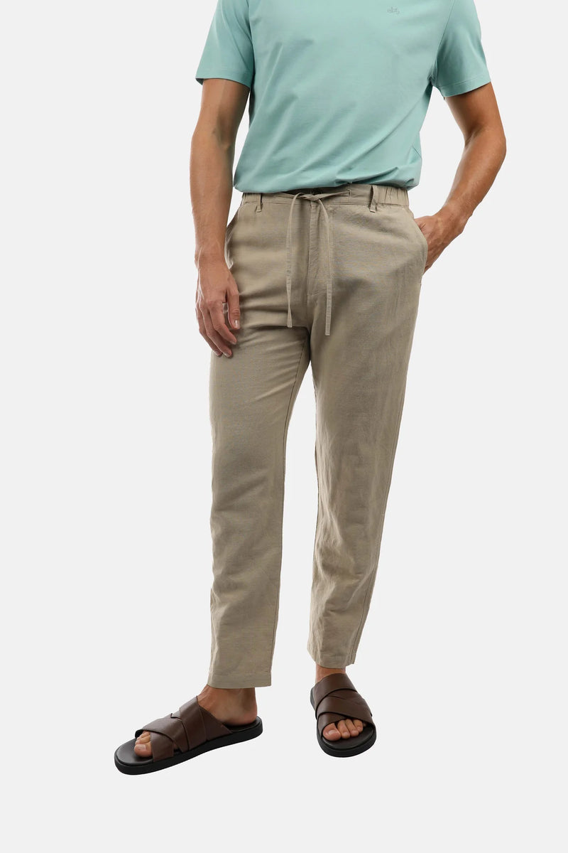 James Harper Linen Pants - Pebble