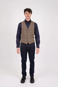 James Harper Brown Waistcoat JHW15