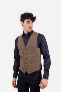 James Harper Brown Waistcoat JHW15