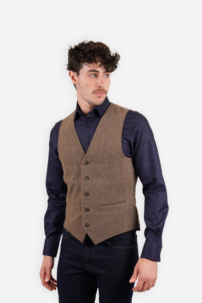 James Harper Brown Waistcoat JHW15