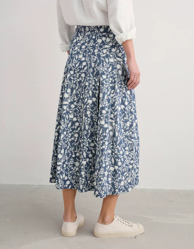 Jamboree Skirt - Shadow Blossom Indigo