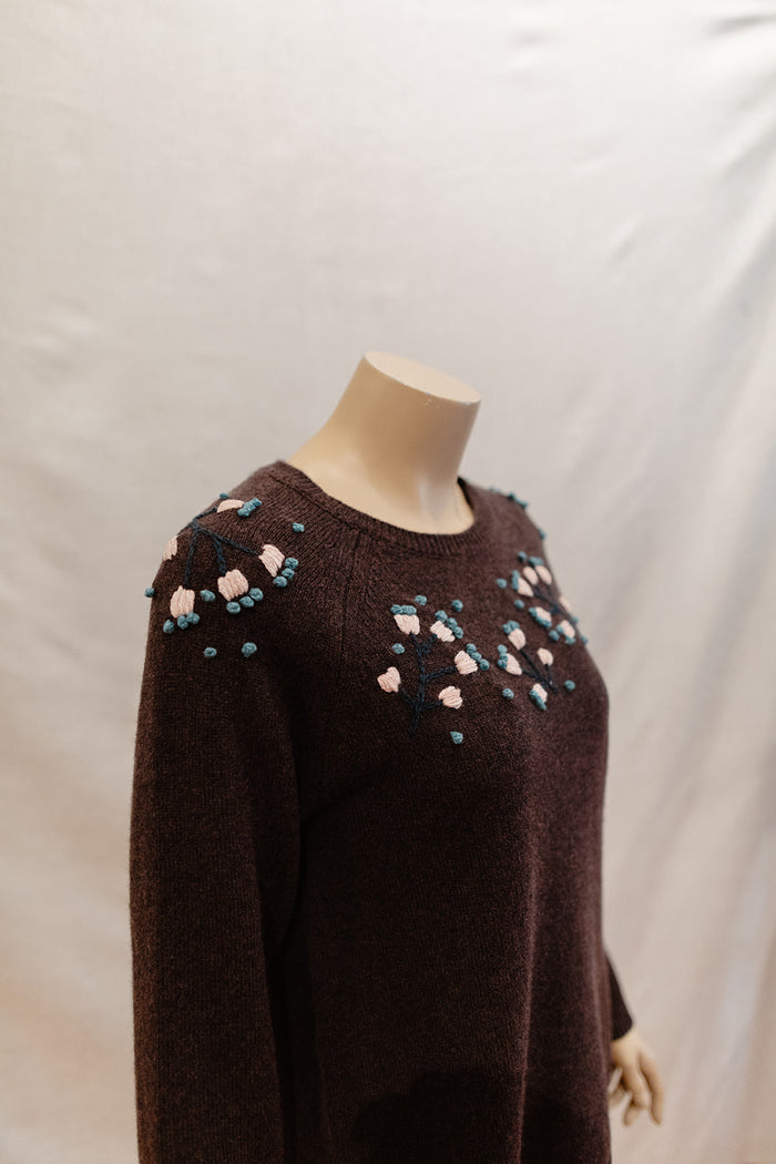 Mansted Vicky Crew Jumper in Dark Brown