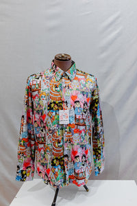 John Lennon 'Appledore' Colourful Print Long Sleeve Shirt