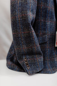 Harris Tweed Jacket Denim Tartan - "Brian"