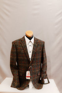 Harris Tweed Jacket - FCR291  Khaki Base Check