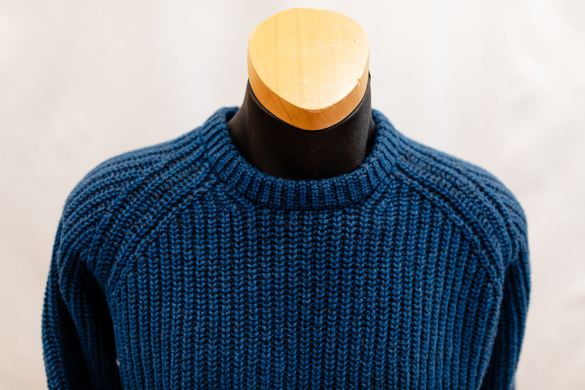 Fisherman's Chunky Ribbed Raglan Crew Neck Jumper